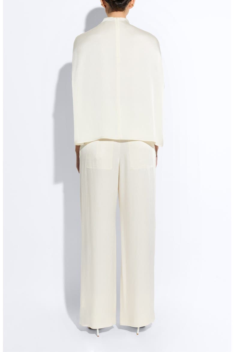 Satin Cape Tee, Alternate, color, Cream