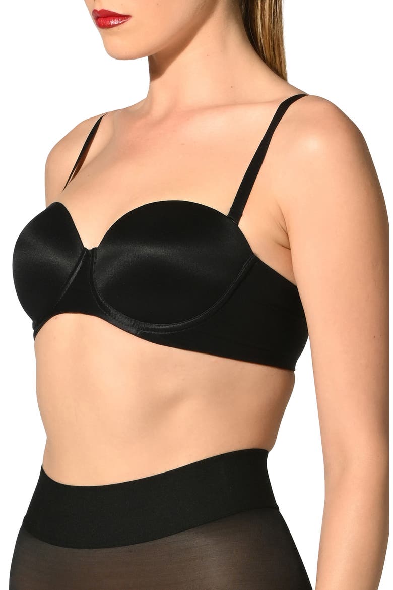 Bandeau Underwire Bra, Alternate, color, BLACK