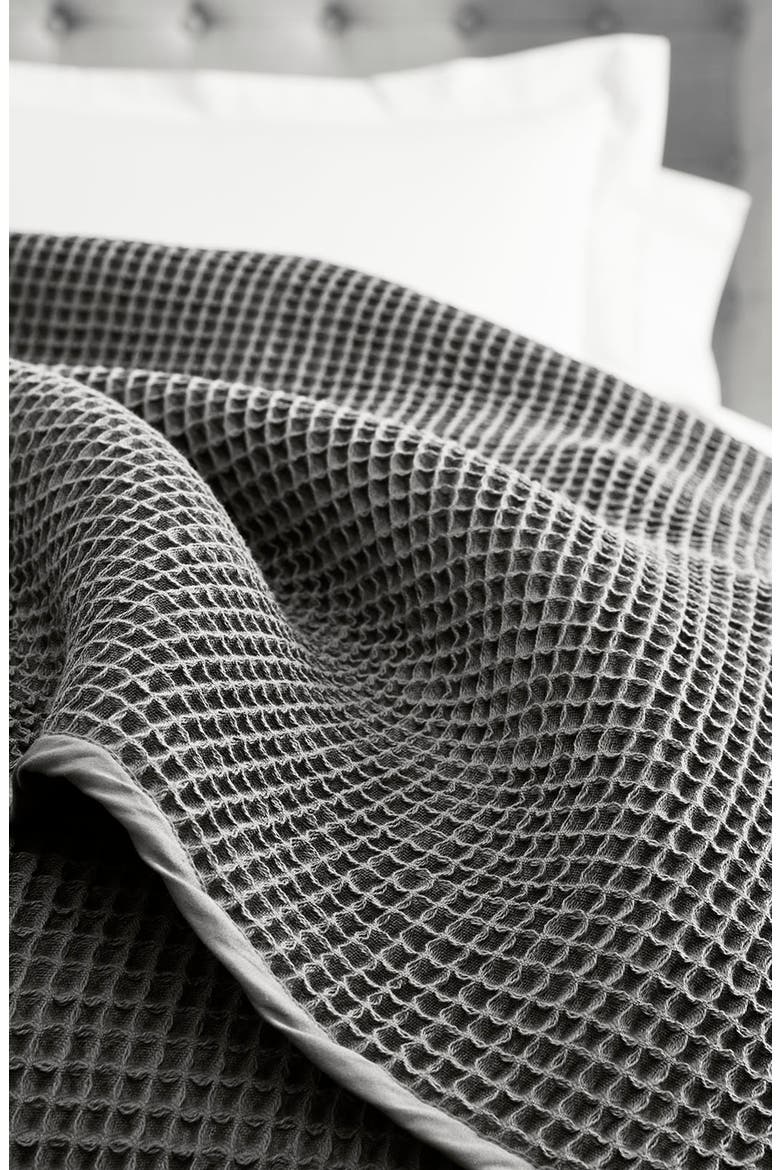 Waffle Organic Cotton Blanket, Alternate, color, STONE