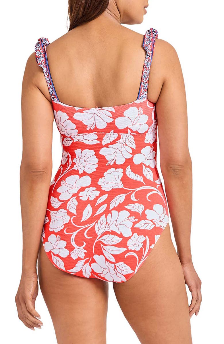 Tommy Bahama Island Cays One-Piece Swimsuit, Alternate, color, Citrus Coral