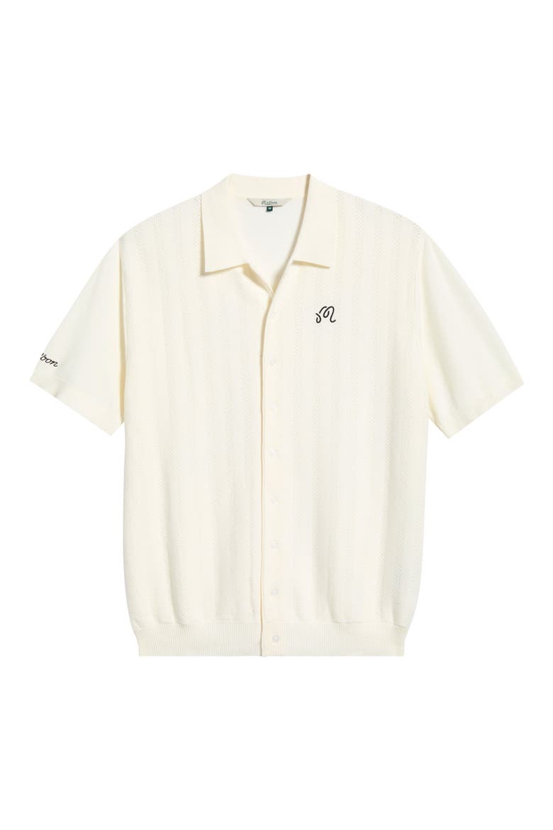 Crosscut Knit Polo, Alternate, color, IVORY