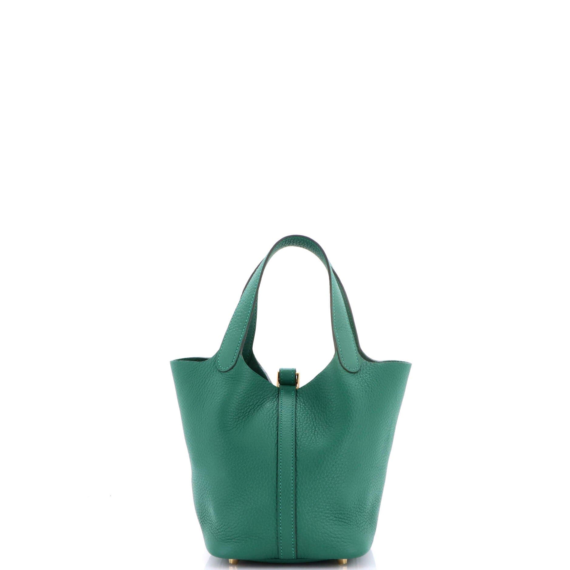 Pre-Owned Hermes Picotin Lock Bag Clemence PM, Alternate, color, Vert Vertigo