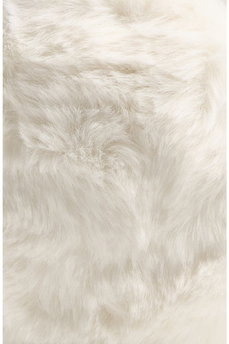 Kids' Faux Fur Floral Ear Muffs, Alternate, color, OFF-WHITE