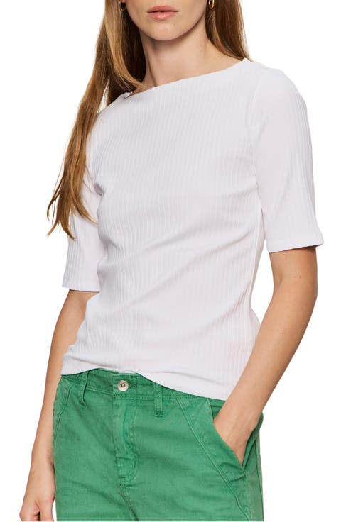 Boat Neck Rib Top