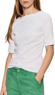 Sanctuary Boat Neck Rib Top