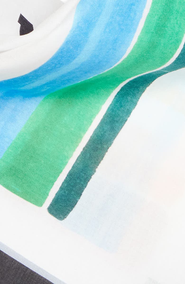 Missoni Rainbow Stripe Cotton Square Scarf, Alternate, color, 0001 White Multi