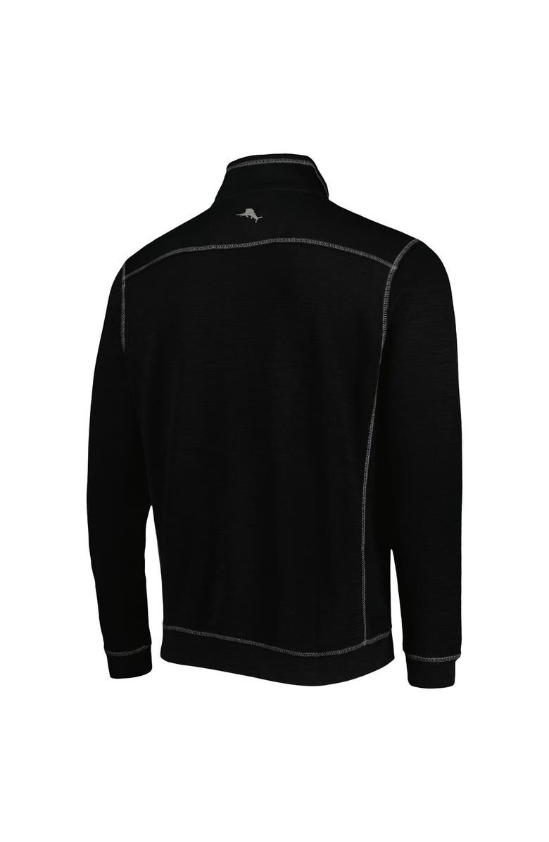 Tommy Bahama Men's Tommy Bahama Black Georgia Bulldogs Big & Tall Tobago Bay Tri-Blend Quarter-Zip Sweatshirt, Alternate, color, Black