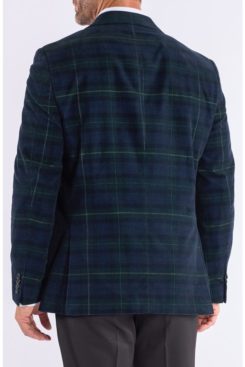 Mayfair Navy Plaid Corduroy Sport Coat, Alternate, color, NAVY