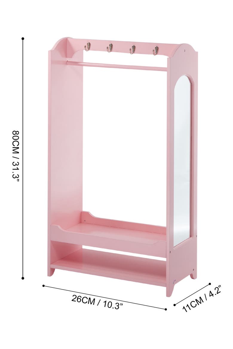 Fantasy Fields Toy Clothing Rack with Storage, Alternate, color, PINK