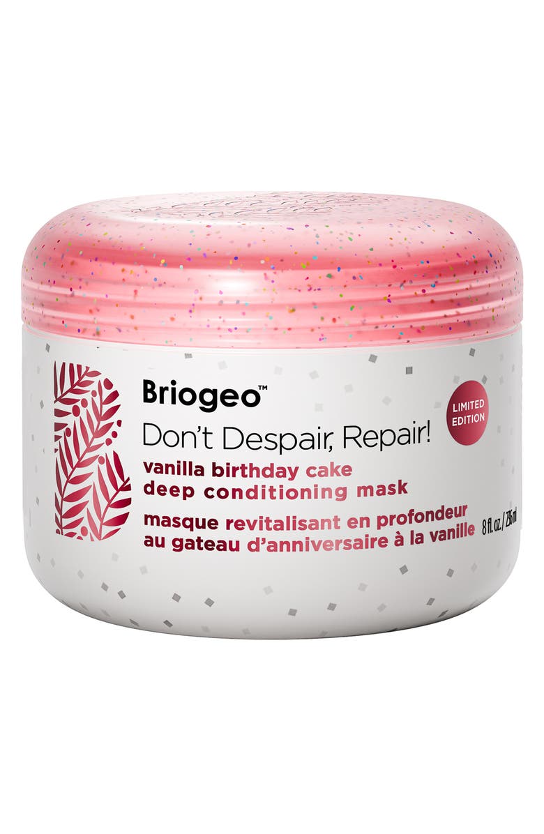 Briogeo Don't Despair, Repair! Vanilla Birthday Cake Deep Conditioning Mask, Main, color, 