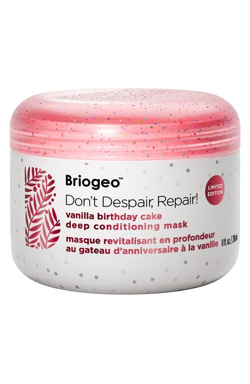Briogeo Don't Despair, Repair! Vanilla Birthday Cake Deep Conditioning Mask In Transparent