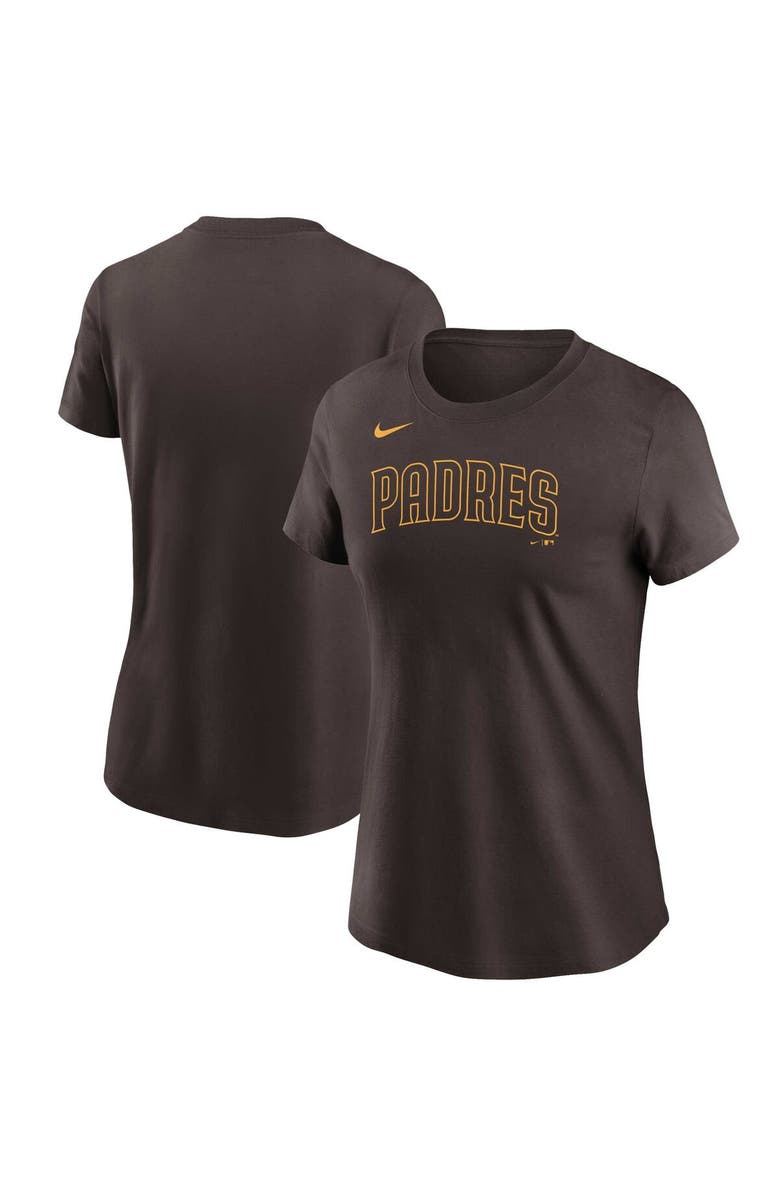 Nike Women's Nike Brown San Diego Padres Wordmark T-Shirt, Main, color,