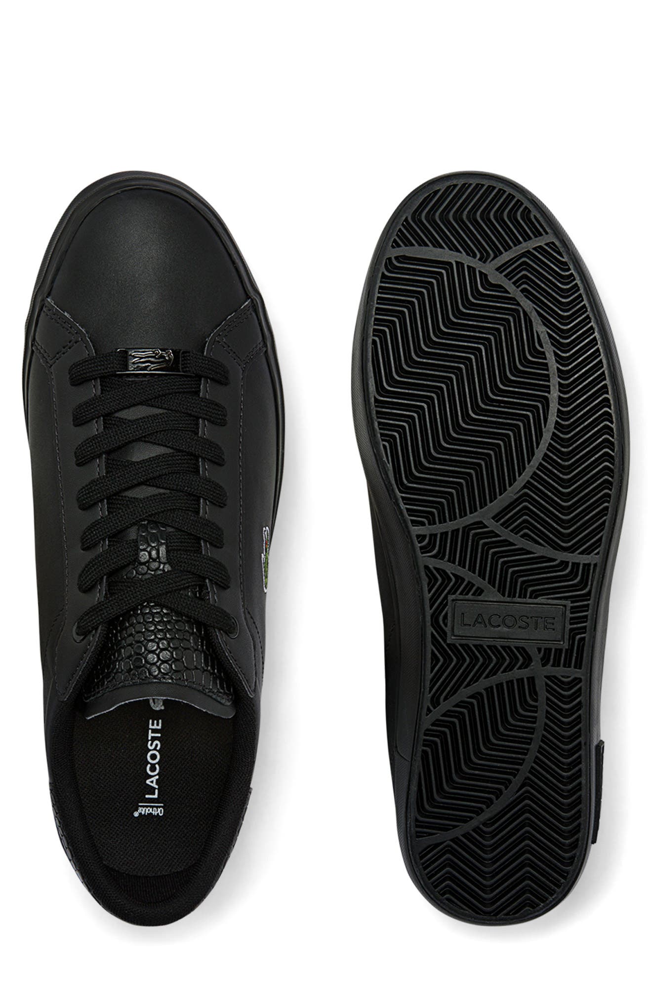 Lacoste Powercourt Leather Sneaker, Alternate, color, 