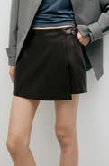 MANGO Candy High Waist Faux Leather Skort