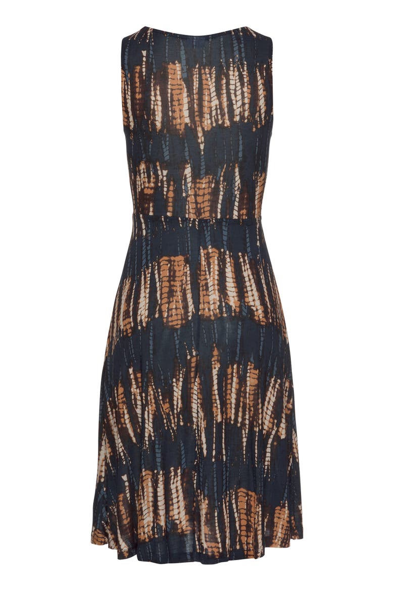 Strap Detail Printed Dress, Alternate, color, Navy Printed