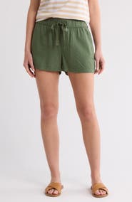 Caslon® Drawstring Linen Blend Shorts