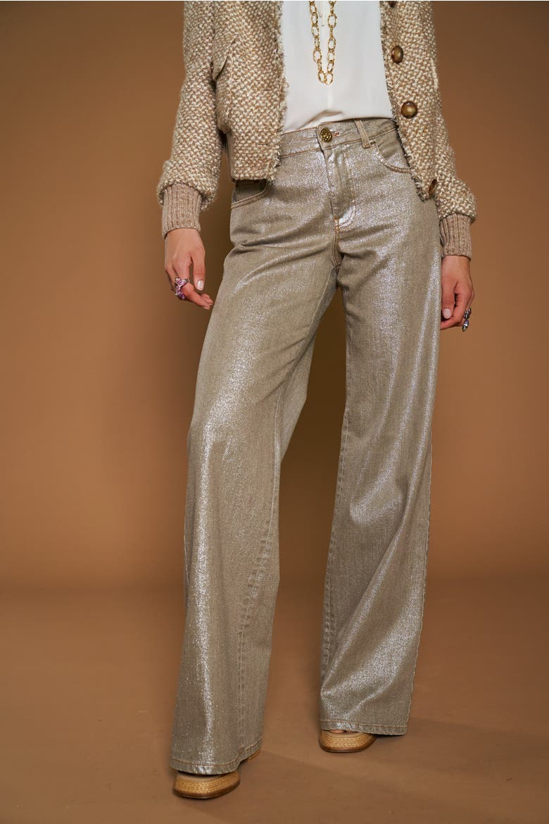 Jenas With Shiny Silver Finish, Alternate, color, Sand