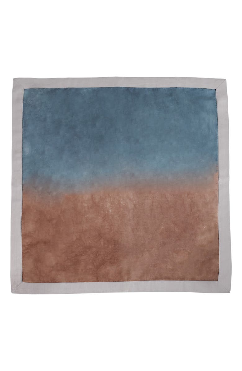 Tiramisu 4-Pack Tropical Sunrise Napkins, Alternate, color, Brown Blue