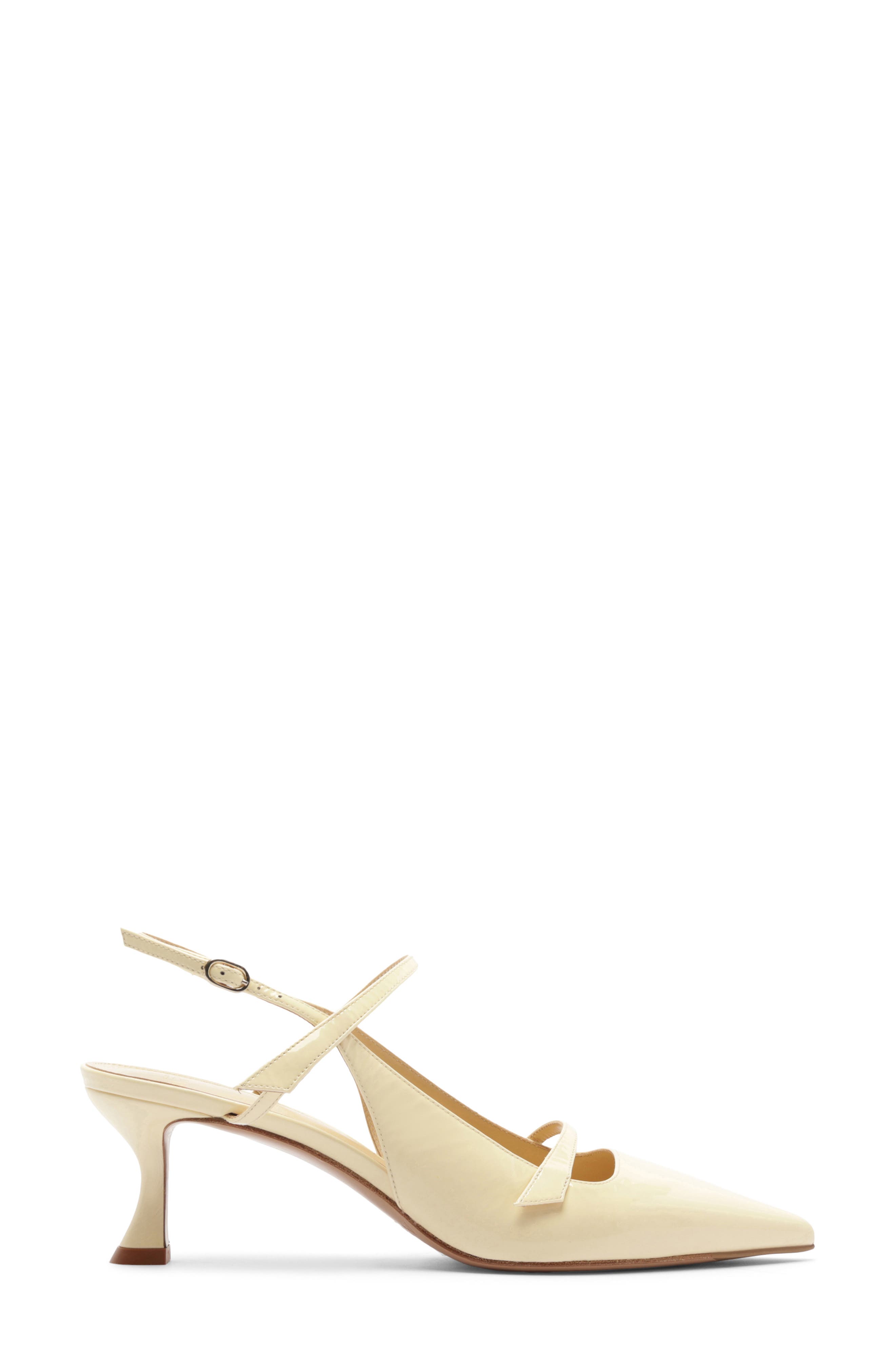 Alexandre Birman Tita Pointed Toe Slingback Pump, Alternate, color, Creamy
