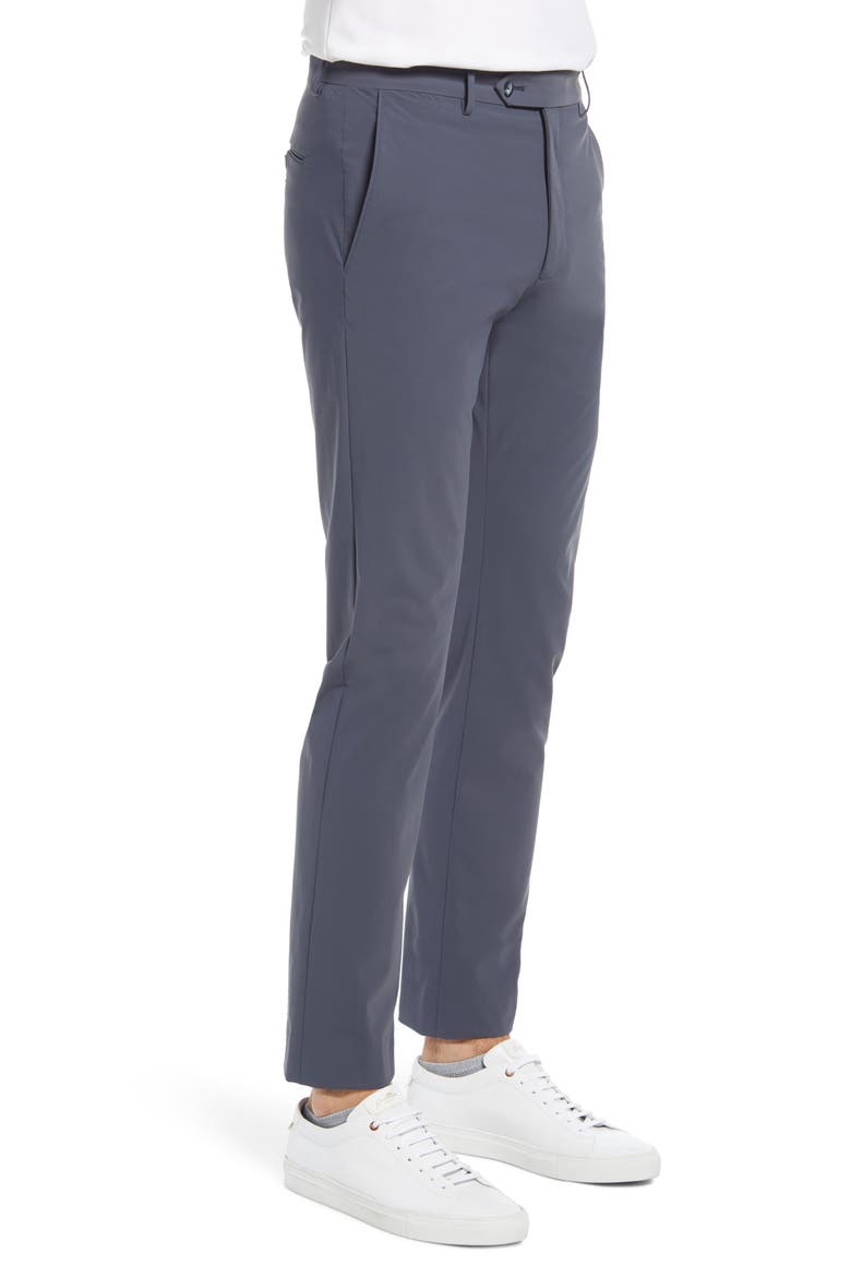Men's Active Stretch Flat Front Pants, Alternate, color, MEDIUM GREY 0