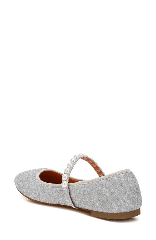 London Rag Corphee Mary Jane Flat In Silver