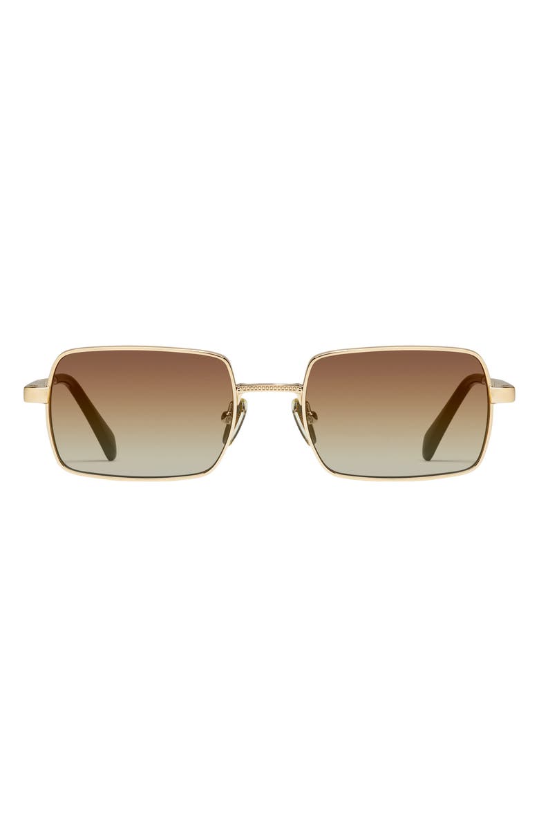 QUAY DND 55mm Small Square Sunglasses, Main, color, Gold/ Sepia