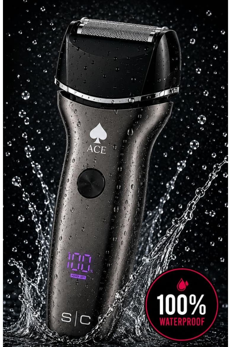 Ace Waterproof Cordless Foil Shaver, Alternate, color, Silver