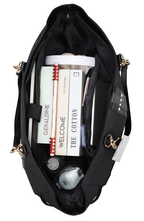 Elle Eleganza 32l Monogram Weekender Tote Bag In Black