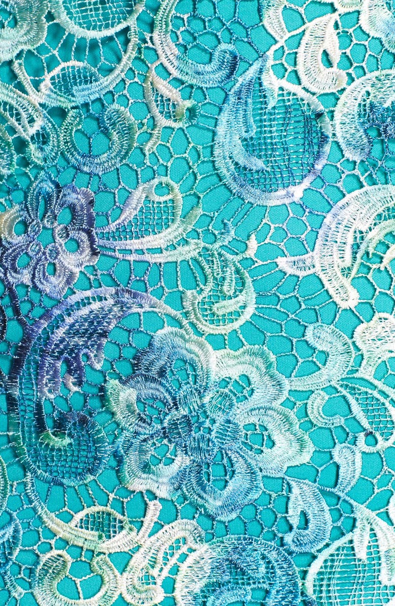 Donna Ricco Tie Dye Lace Shift Dress, Alternate, color, 