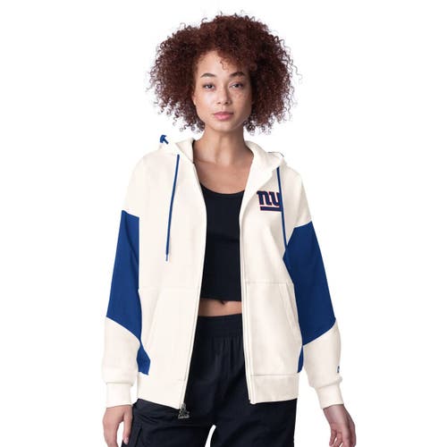 Starter White New York Giants Scrimmage Full-zip Hoodie