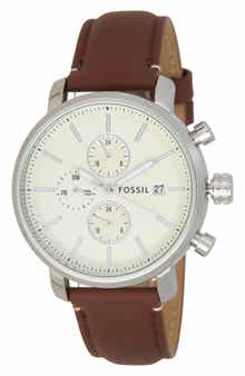 Fossil Rhett Multifunction Brown LiteHide™ Leather Watch