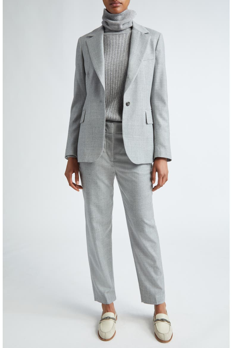 Sparkle Wool Blend Blazer, Alternate, color, GREY