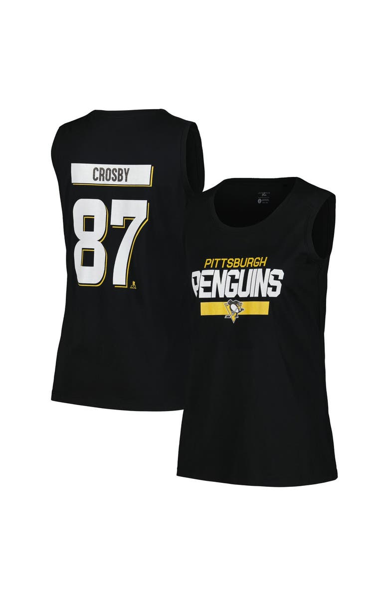 LEVELWEAR Women's Levelwear Sidney Crosby Black Pittsburgh Penguins Macy Player Name & Number Tank Top, Main, color, Black