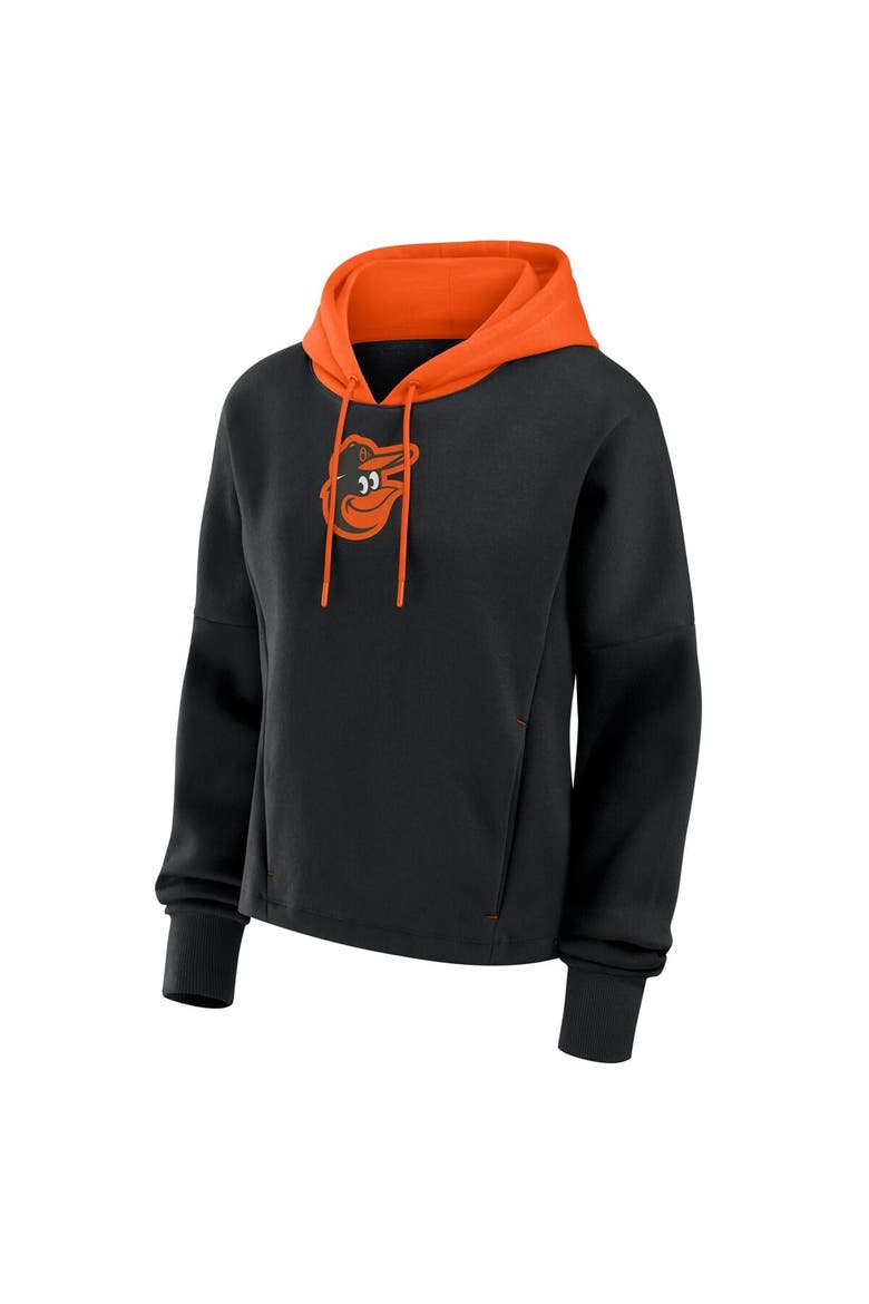 Women's Fanatics Black Baltimore Orioles Oversized Legacy Favorite Spectator Pullover Hoodie, Alternate, color, Black