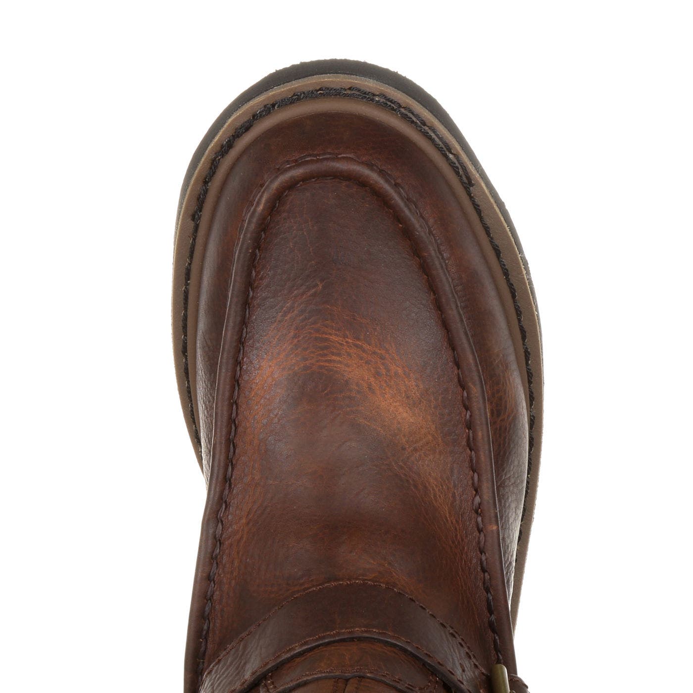 Georgia Boot Side Zip Waterproof Work Wellington, Alternate, color, Brown