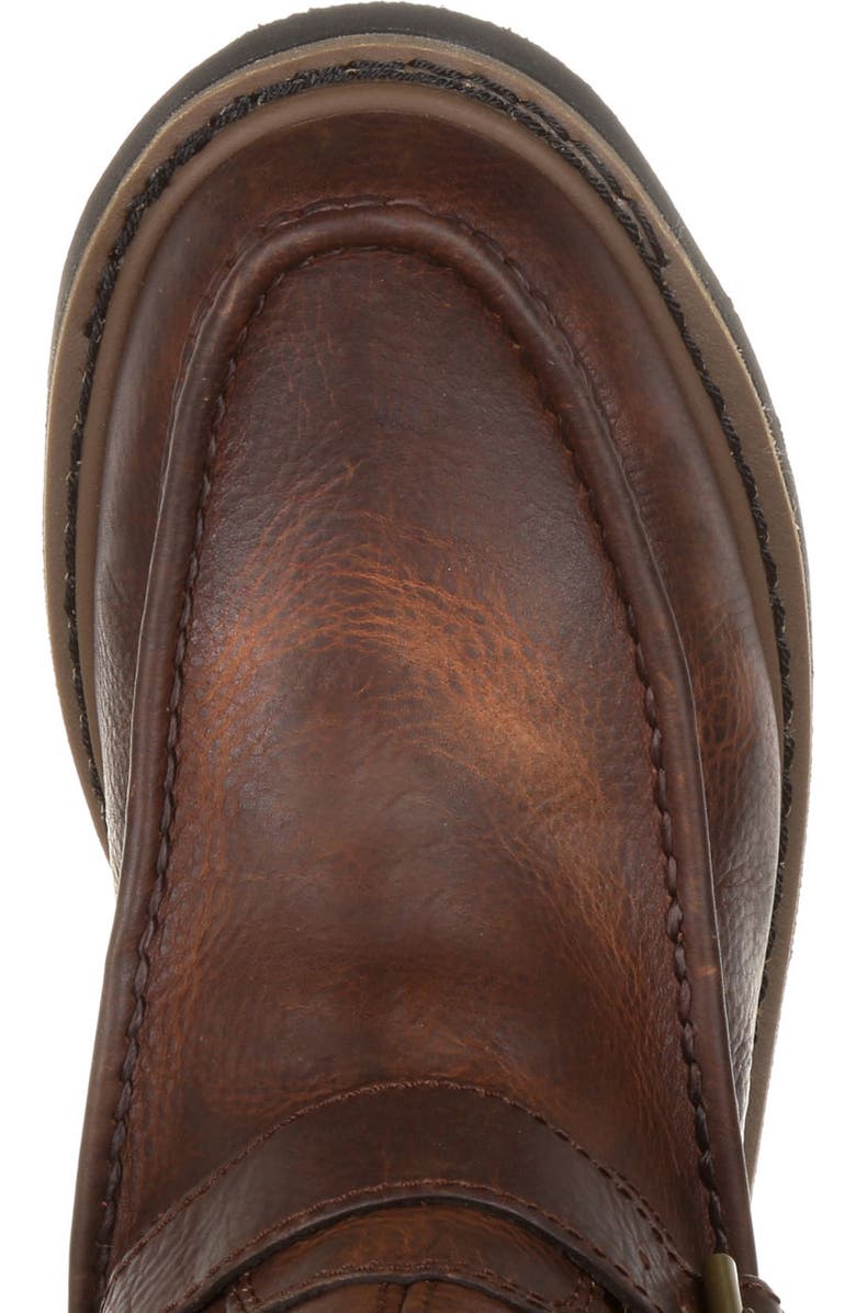 Georgia Boot Side Zip Waterproof Work Wellington, Alternate, color, Brown