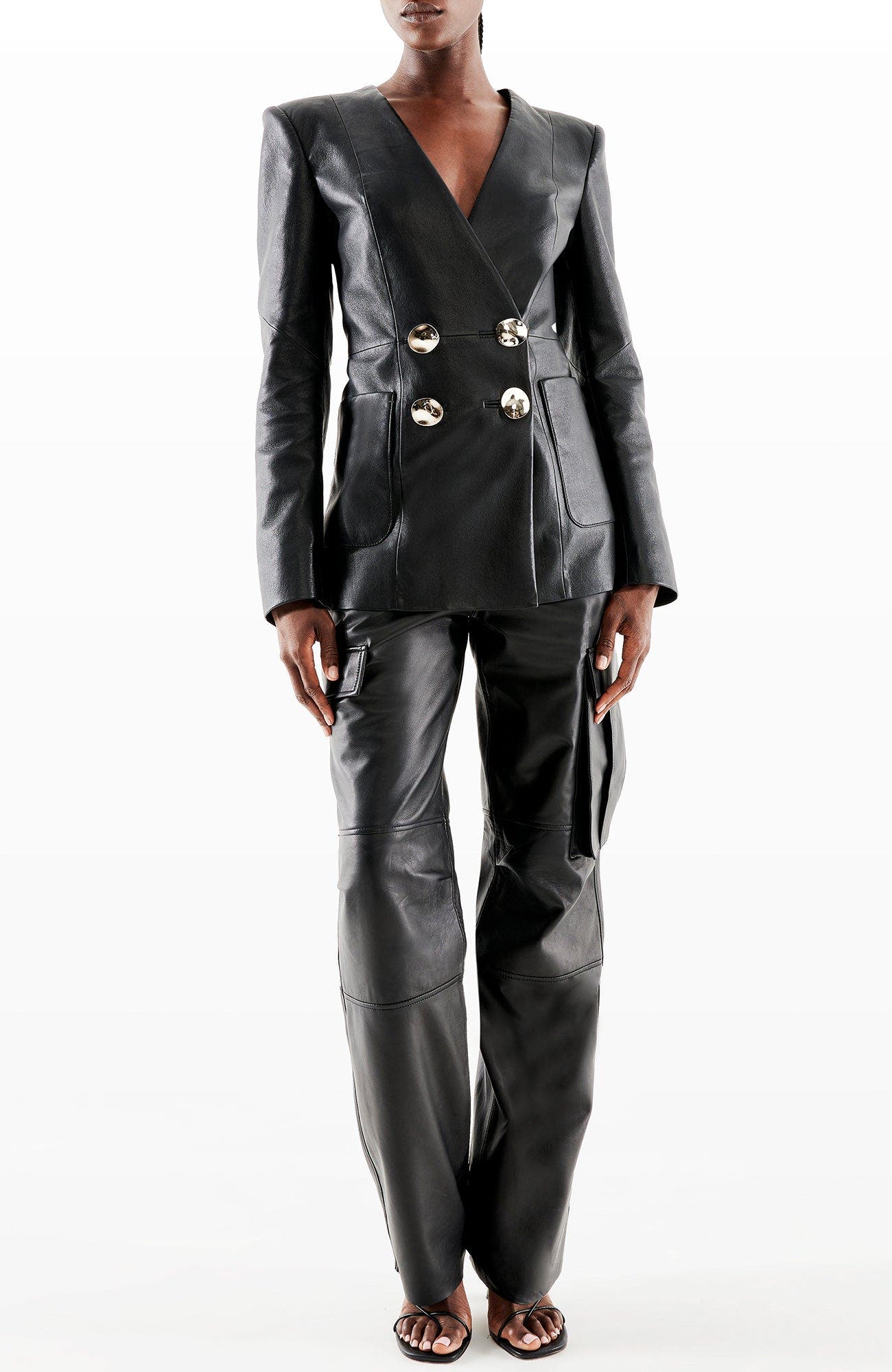 Claude Recycled Leather Blazer - image 2