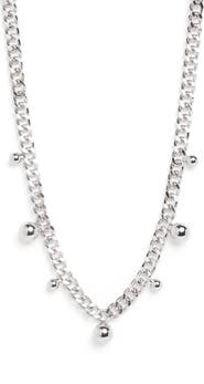 Open Edit Orb Drop Curb Chain Necklace