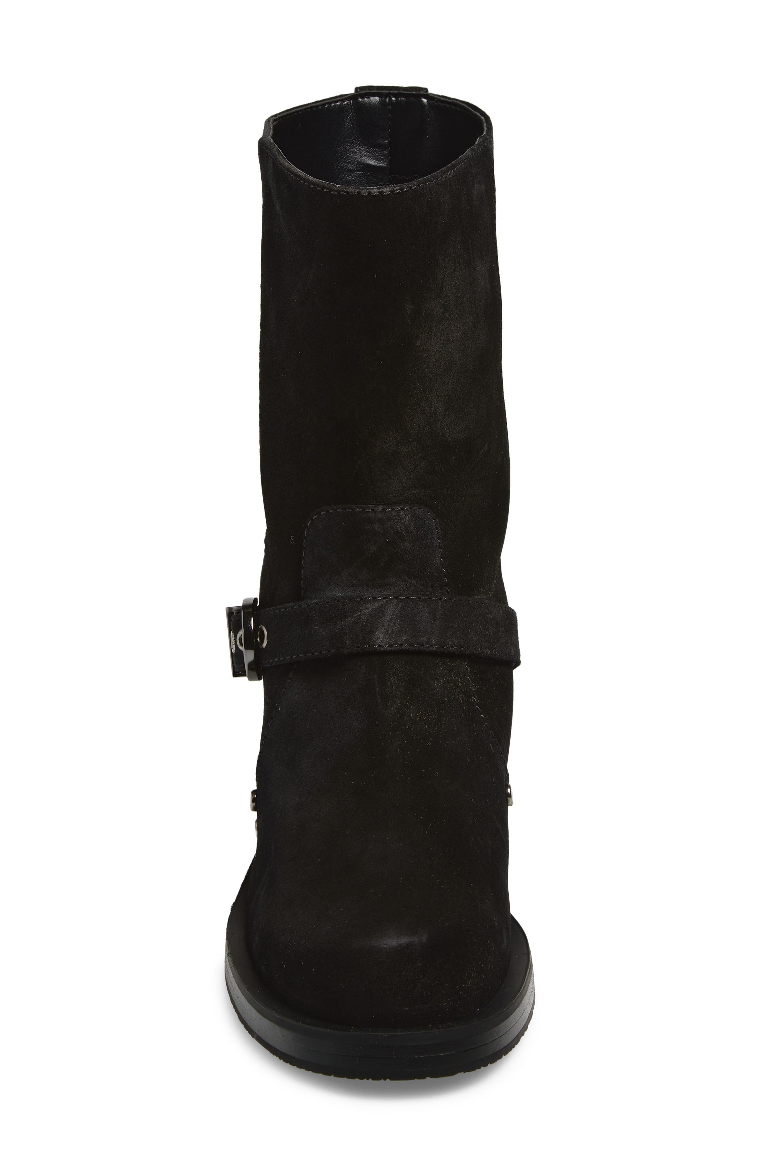 Stuart Weitzman Maverick Bootie, Alternate, color, Black Suede