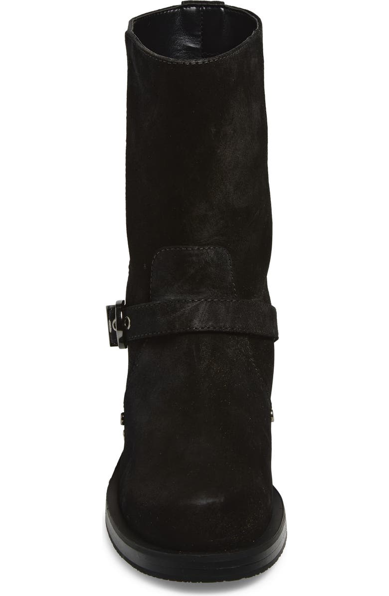 Stuart Weitzman Maverick Bootie, Alternate, color, Black Suede