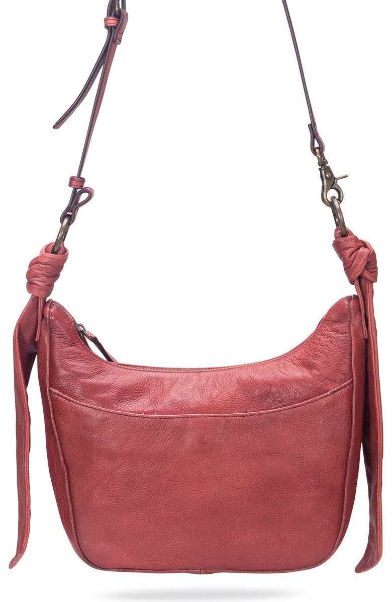 Frye Nora Knotted Leather Crossbody Strap, Alternate, color, Burgundy