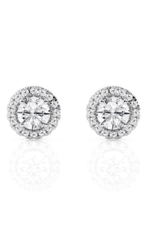Badgley Mischka Collection Round Cut Lab Created Diamond Stud Earrings In 1.5 Ctw White Gold