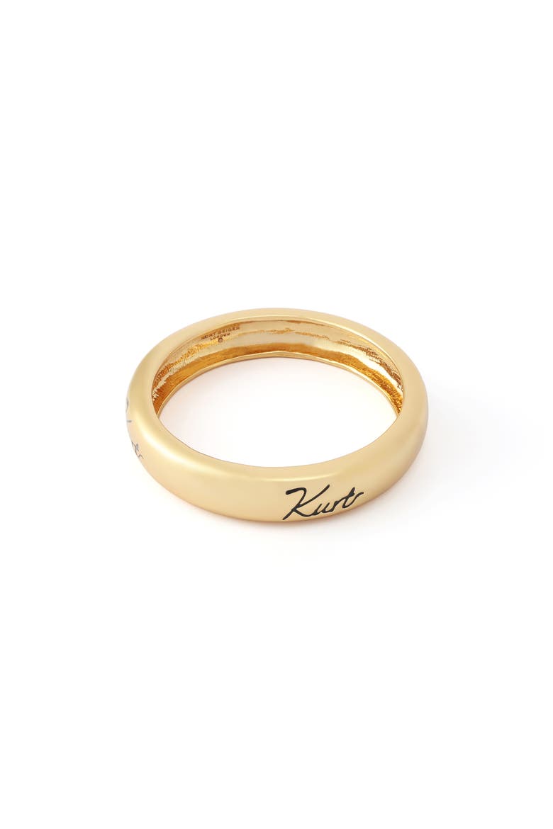 Kurt Script Bangle, Alternate, color, GOLD