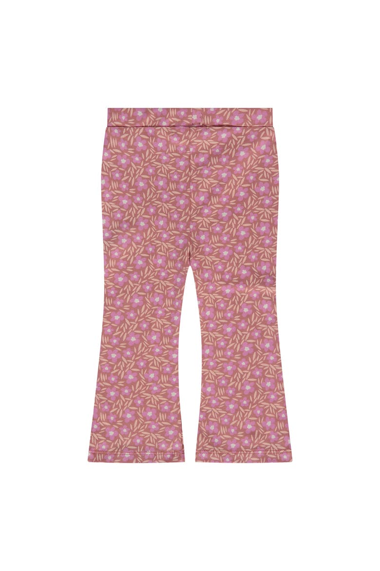 Floral Print Flared Pants, Alternate, color, Lemonade