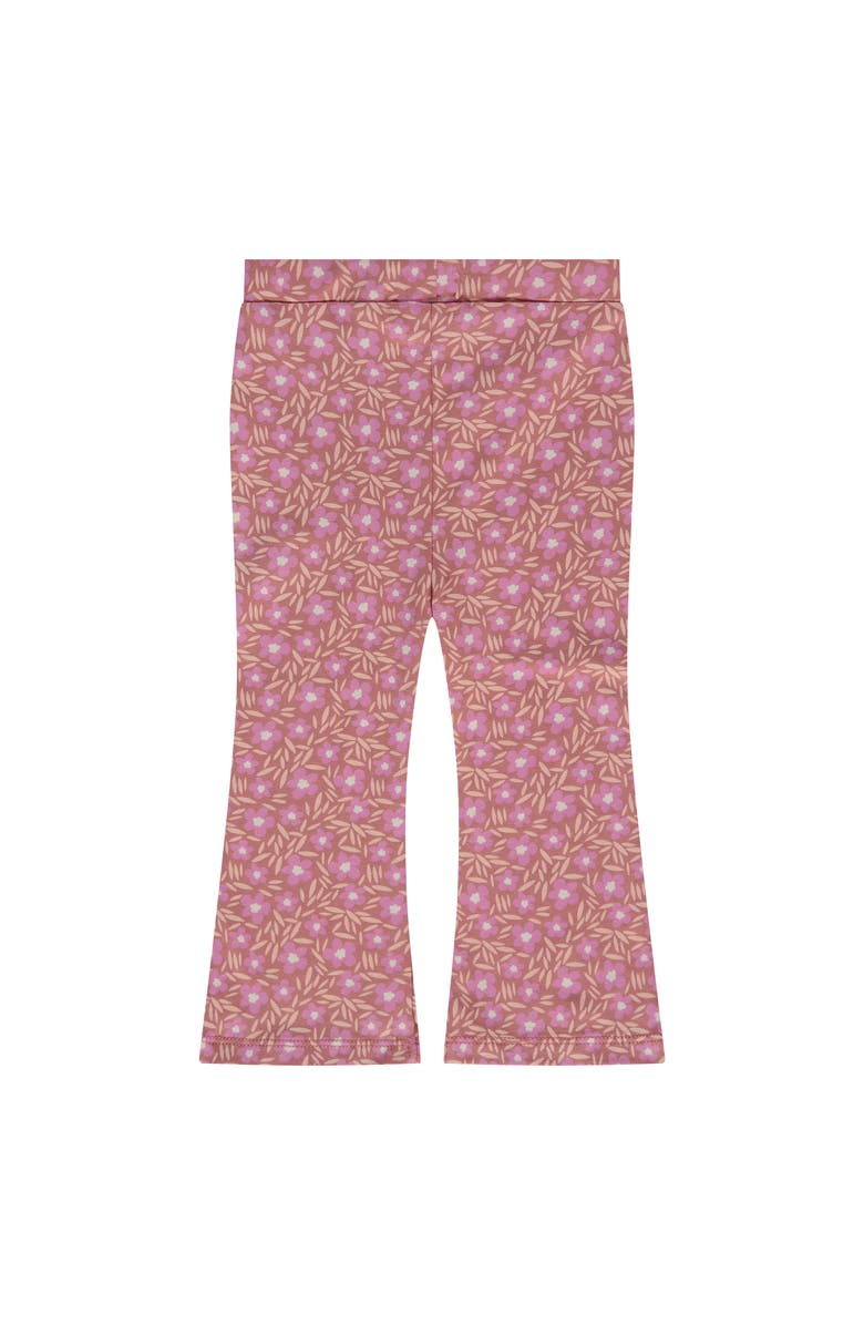 BABYFACE Floral Print Flared Pants, Alternate, color, Lemonade