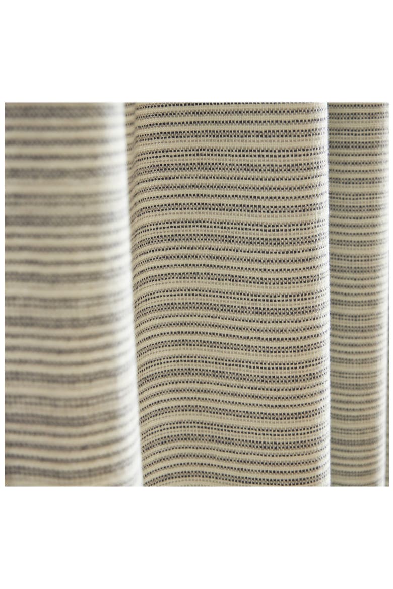 Stream Set of 2 Stripe Cotton Curtain Panels, Alternate, color, WHITE/ BLUE