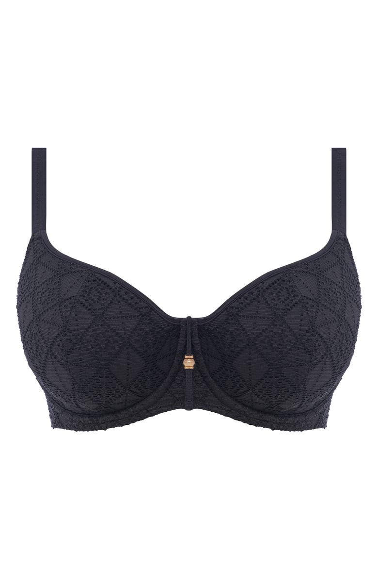 Freya Nomad Nights Underwire Sweetheart Neck Bikini Top, Alternate, color, Black (Blk)