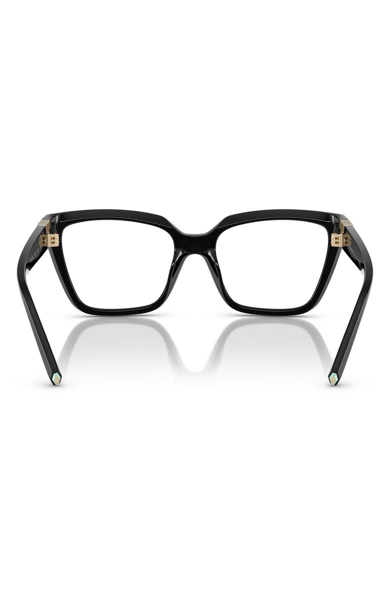 Tiffany & Co. 54mm Square Optical Glasses, Alternate, color, Black
