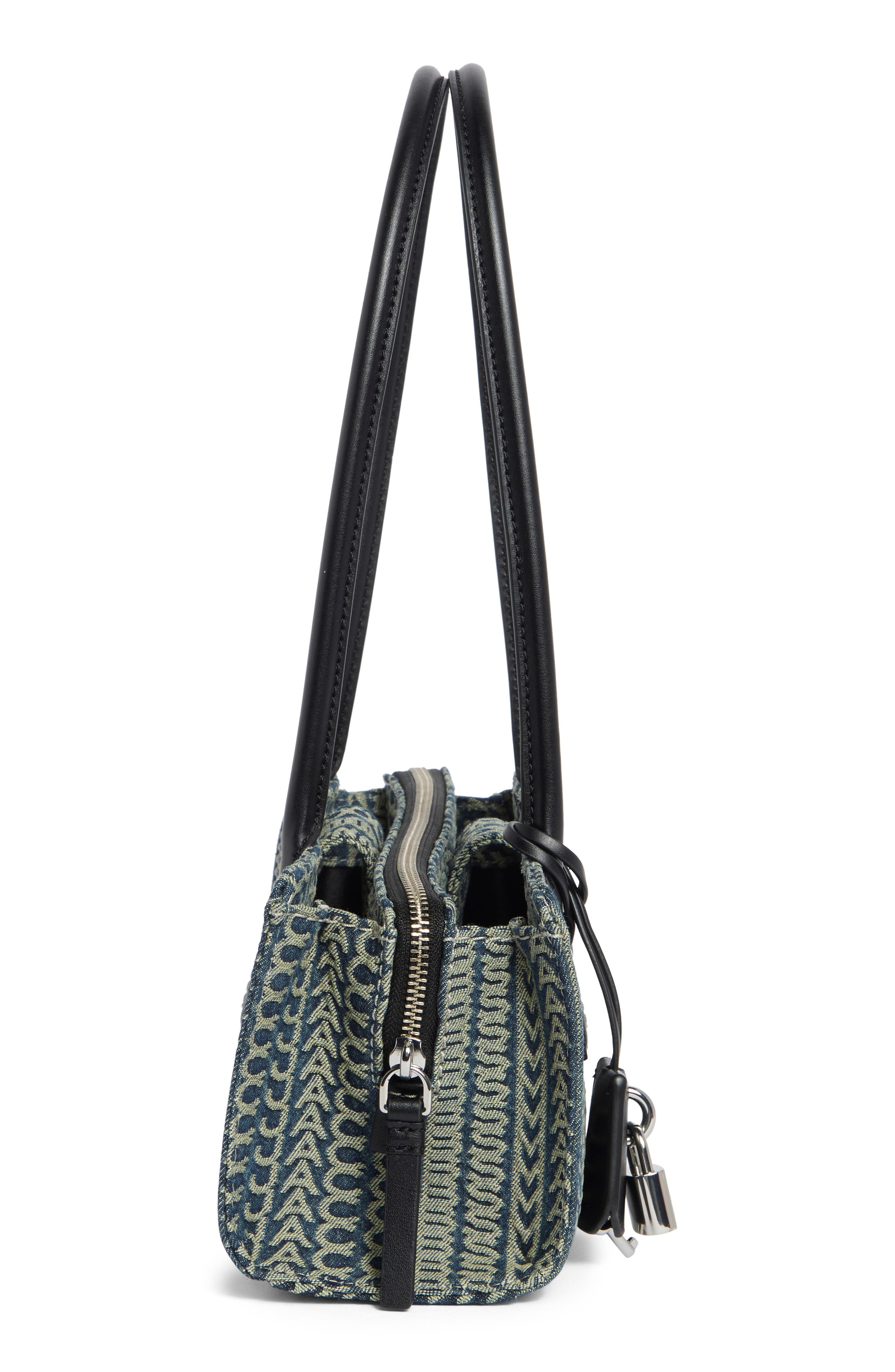 The Monogram Denim Bold Satchel, Alternate, color, INDIGO