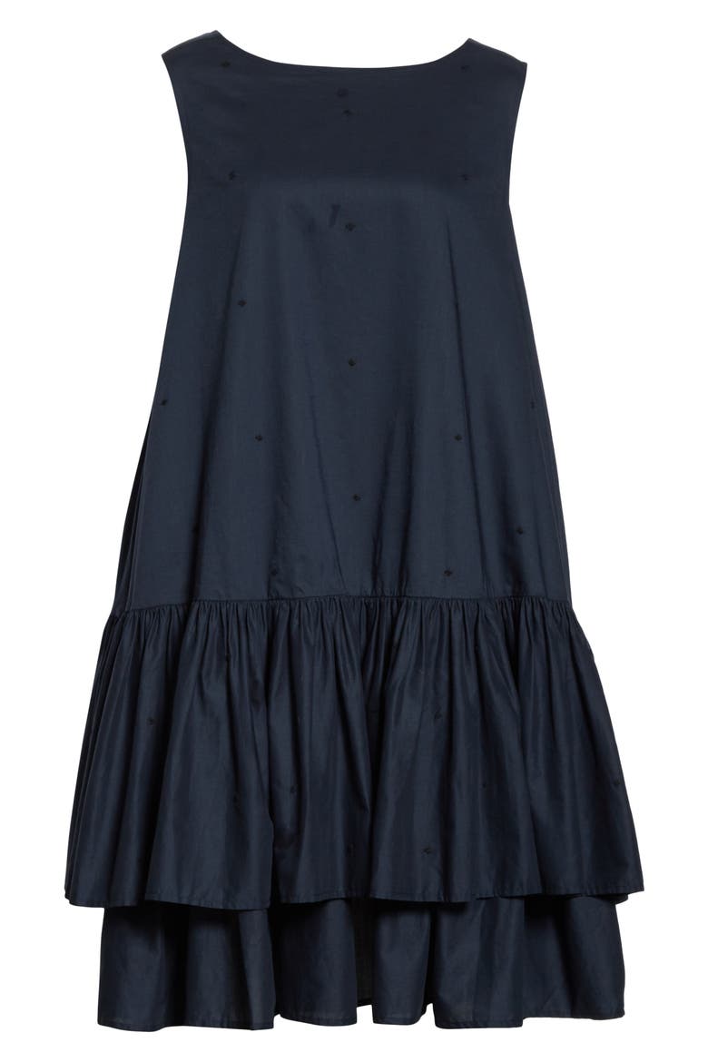 Cevenne Drop Waist Ruffle Dress (Nordstrom Exclusive), Alternate, color, NAVY/ BLACK